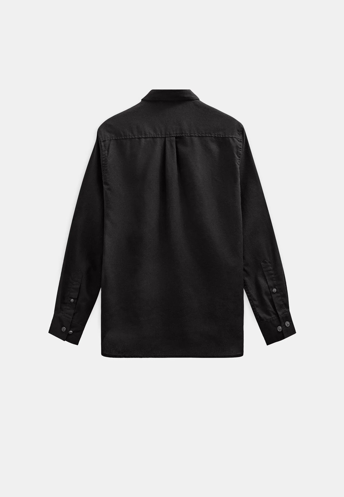 AKLEIF COT/LINEN/VIS L/S SHIRT - Caviar sold by anerkjendt product image thumbnail 3