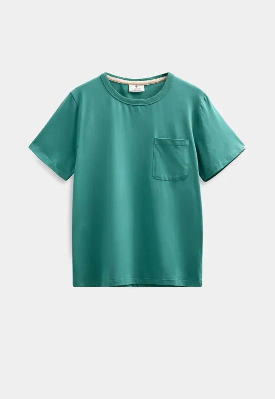 AKKIKKI POCKET SS TEE - Teal made by anerkjendt