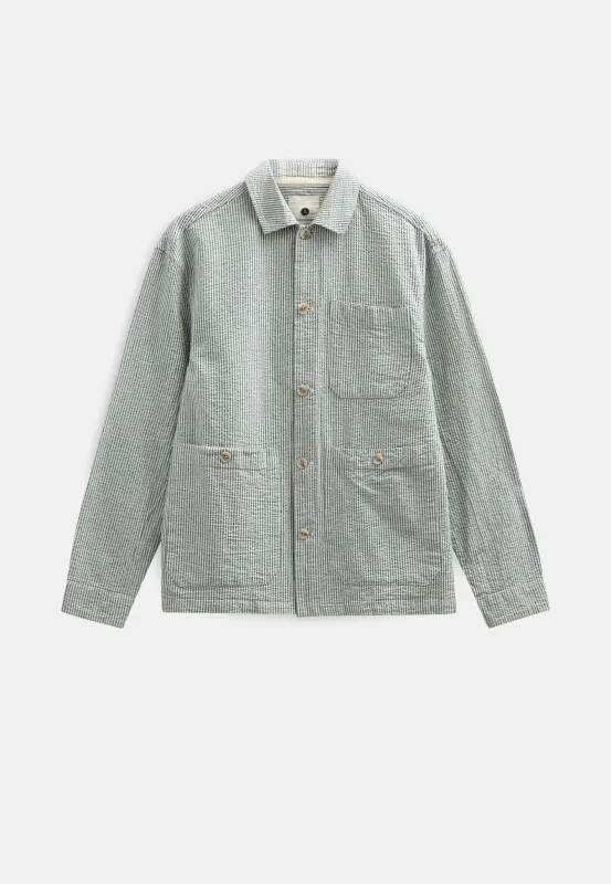 AKODIN STRIPE OVERSHIRT - Tofu made by anerkjendt