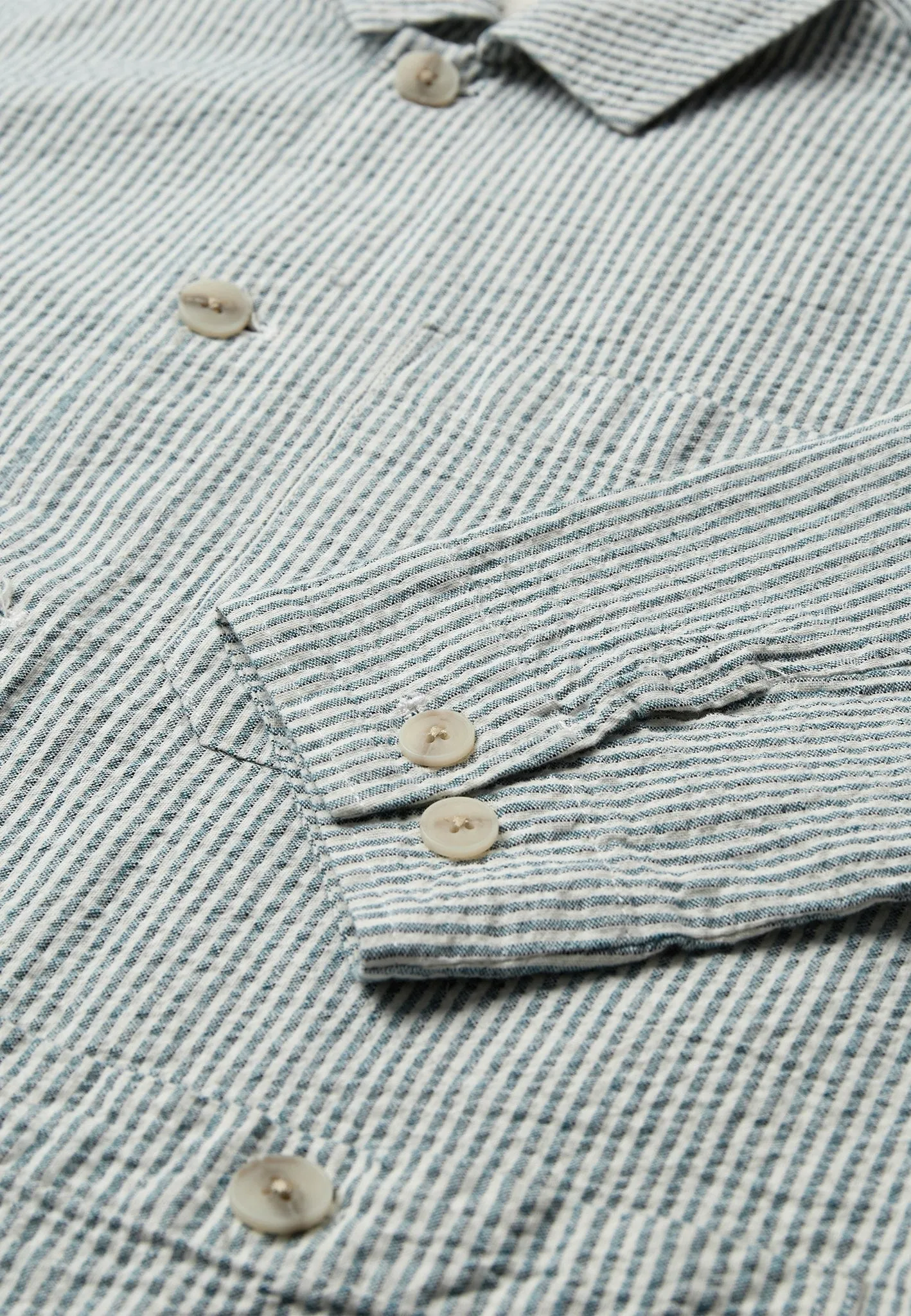 AKODIN STRIPE OVERSHIRT - Tofu sold by anerkjendt product image thumbnail 2