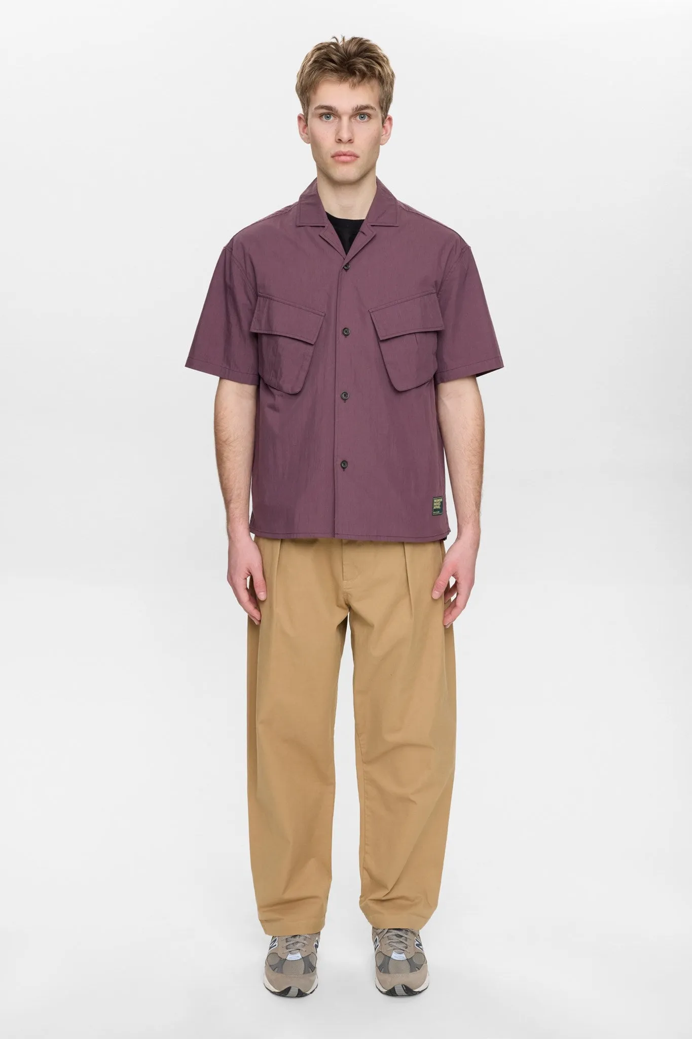 AKOTTO 2 POCKETS S/S SHIRT - Blackberry Wine sold by anerkjendt product image thumbnail 5