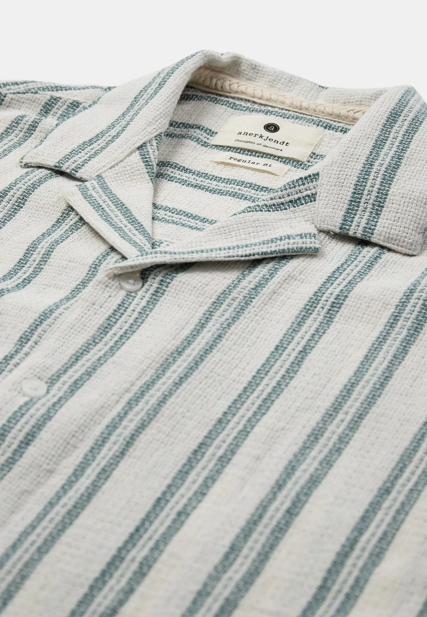 AKLEANDER STRUC STRIPE2 SS SHIRT - Tofu sold by anerkjendt product image thumbnail 2