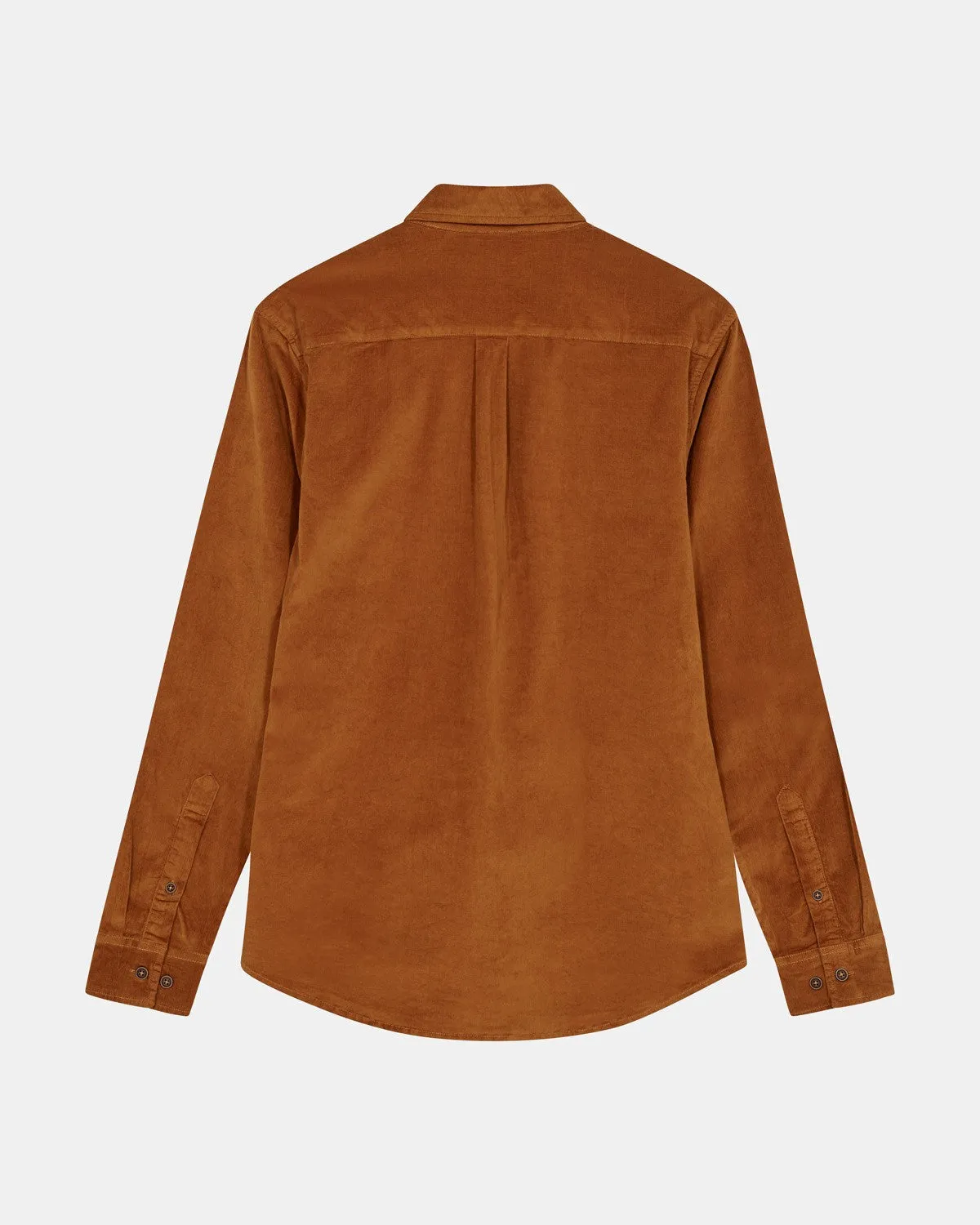 AKLEIF SOLID CORD SHIRT - Golden Brown sold by anerkjendt product image thumbnail 2