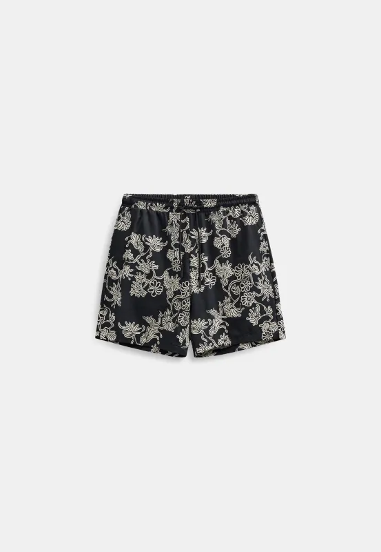 AKSHARK AOP SWIMSHORTS - Caviar made by anerkjendt