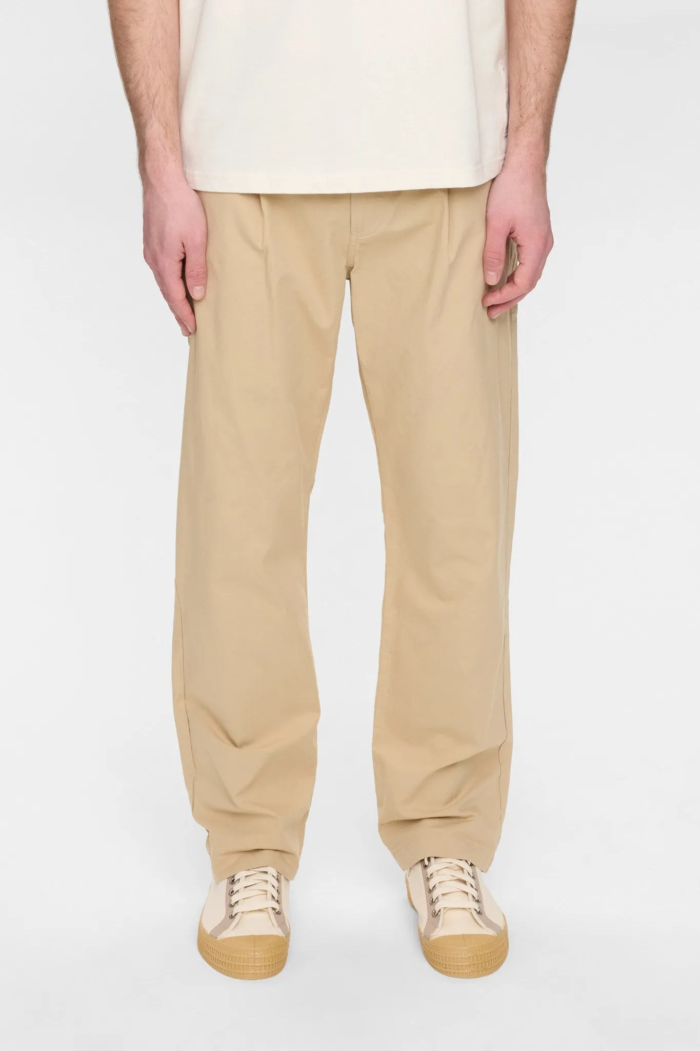 AKJAN COTTON POPLIN PANTS - Incense sold by anerkjendt product image thumbnail 4
