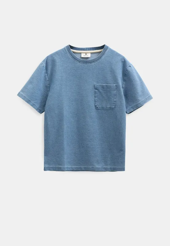 AKVILLADS INDIGO TEE - Light Blue made by anerkjendt