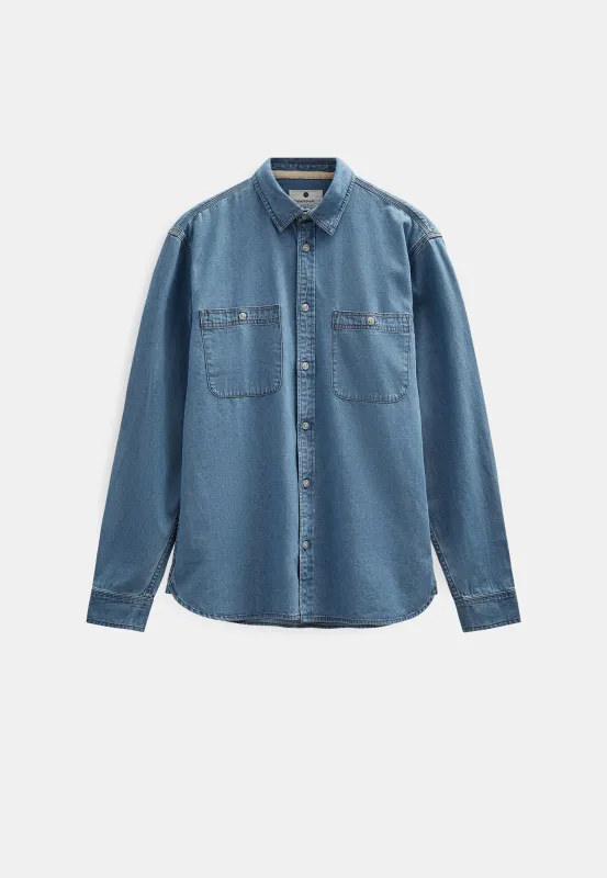 AKLAURITS DENIM LS SHIRT - Light Blue Denim made by anerkjendt