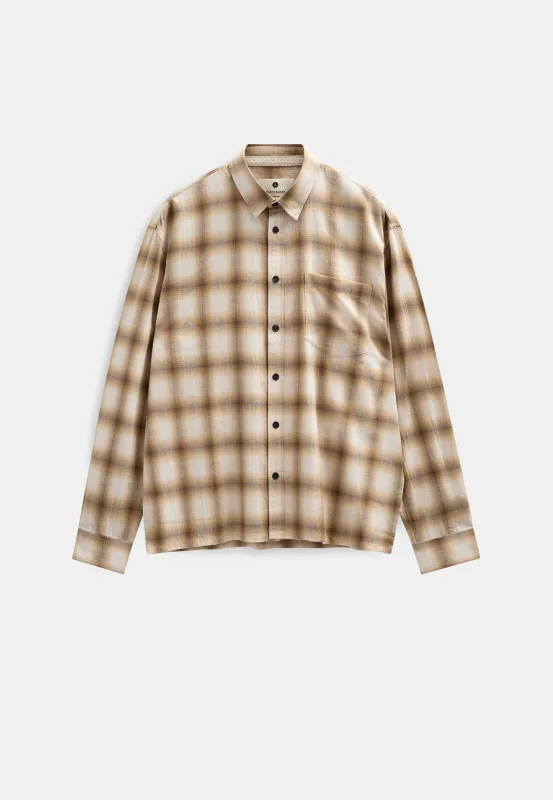 AKOTTO FLANNEL CHECK LS SHIRT - Ermine made by anerkjendt
