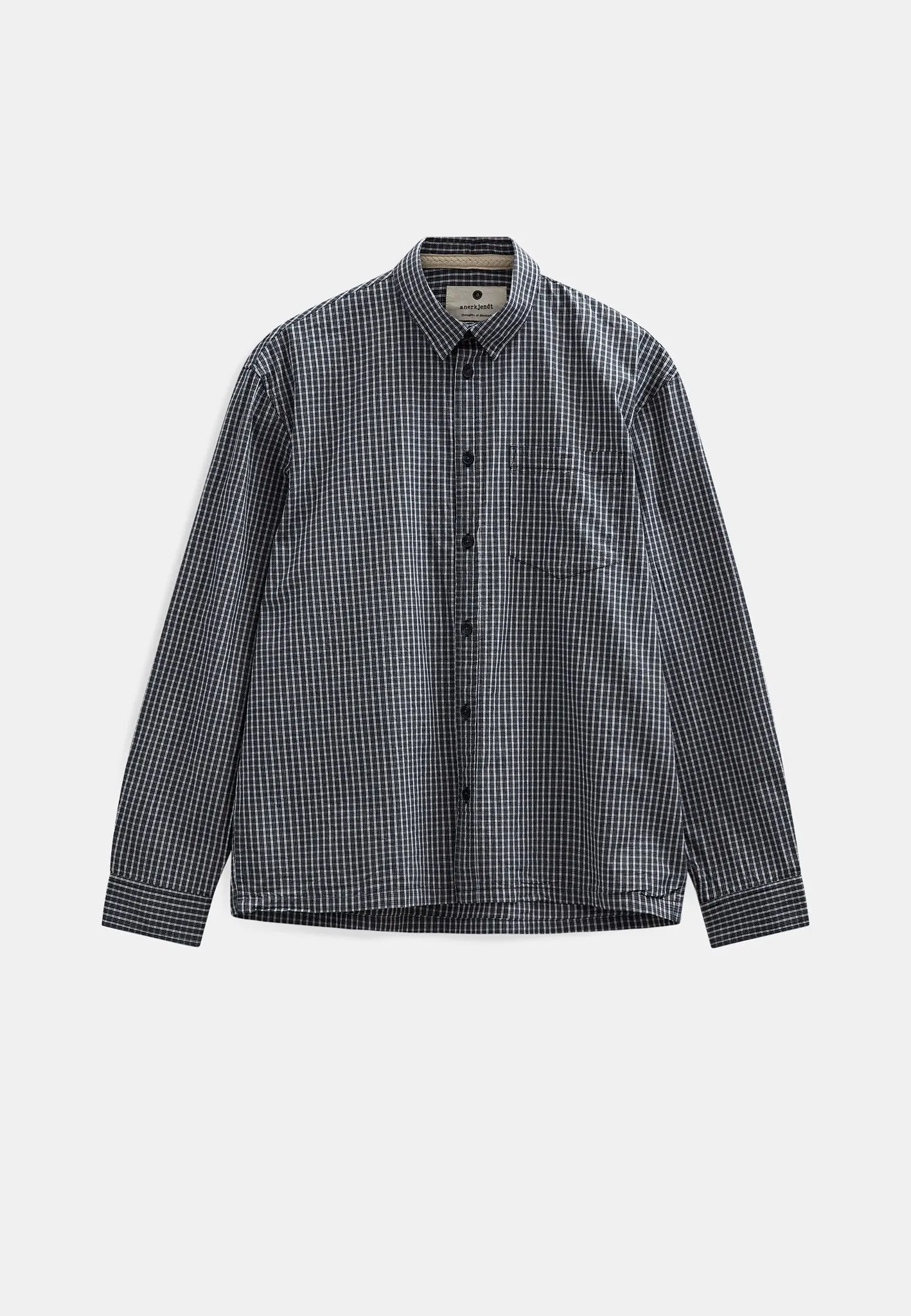 AKOTTO POPLIN CHECK LS SHIRT - Sky Captain sold by anerkjendt