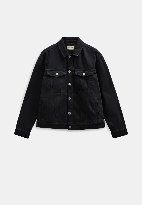 AKKARSTEN DENIM JACKET-8001 T.BLACK - True Black made by anerkjendt