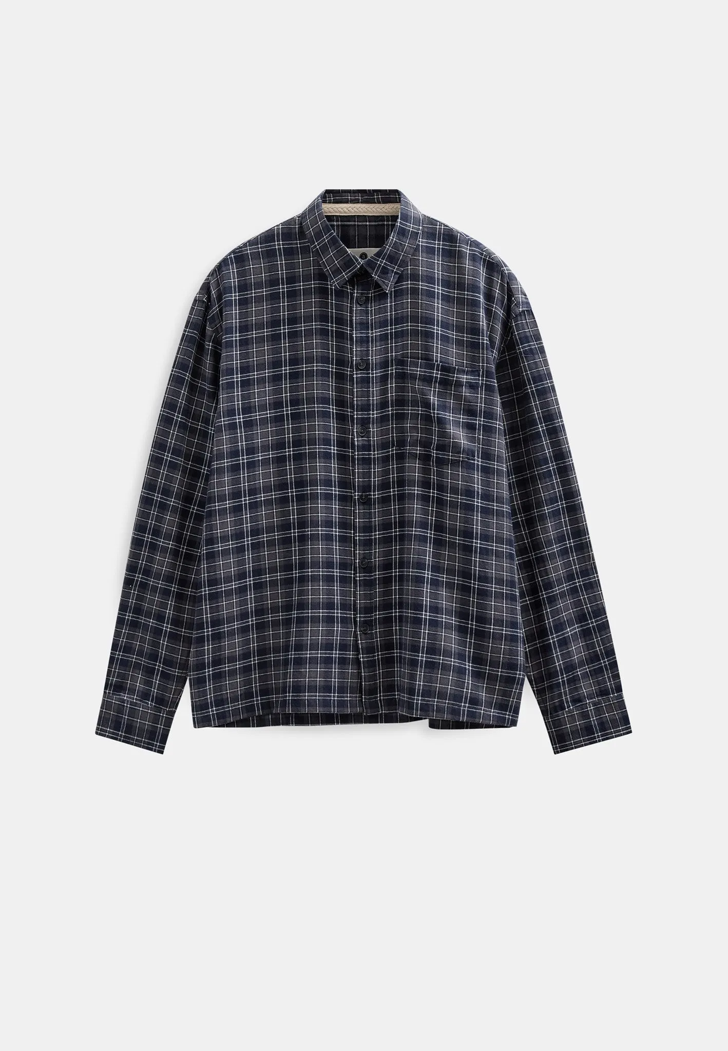AKOTTO FLANNEL CHECK LS SHIRT - Sky Captain sold by anerkjendt