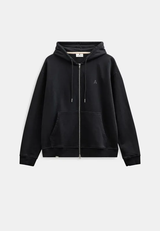 AKSONI COTTON HOODIE - Caviar made by anerkjendt