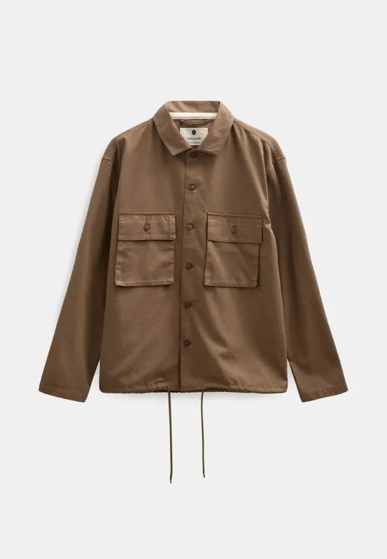 AKOTTO COT/LINEN/VIS OVERSHIRT - Teak made by anerkjendt
