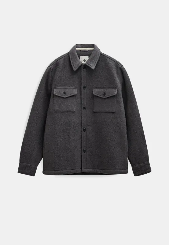 AKOSCAR BOILED WOOL OVERSHIRT - Magnet made by anerkjendt