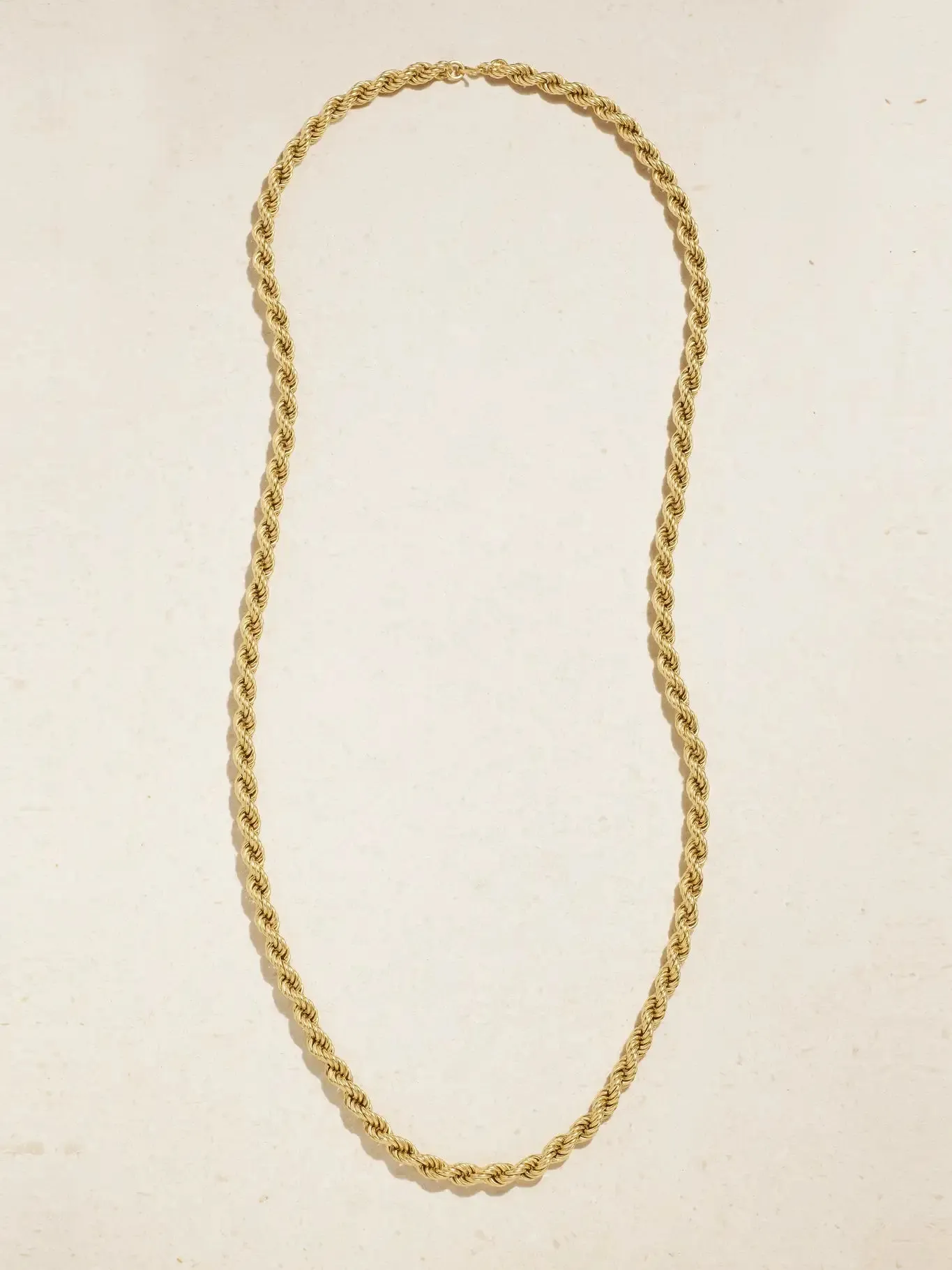 VINTAGE 18K GOLD ROPE CHAIN NECKLACE C. 1980s sold by Stephanie Windsor product image thumbnail 3
