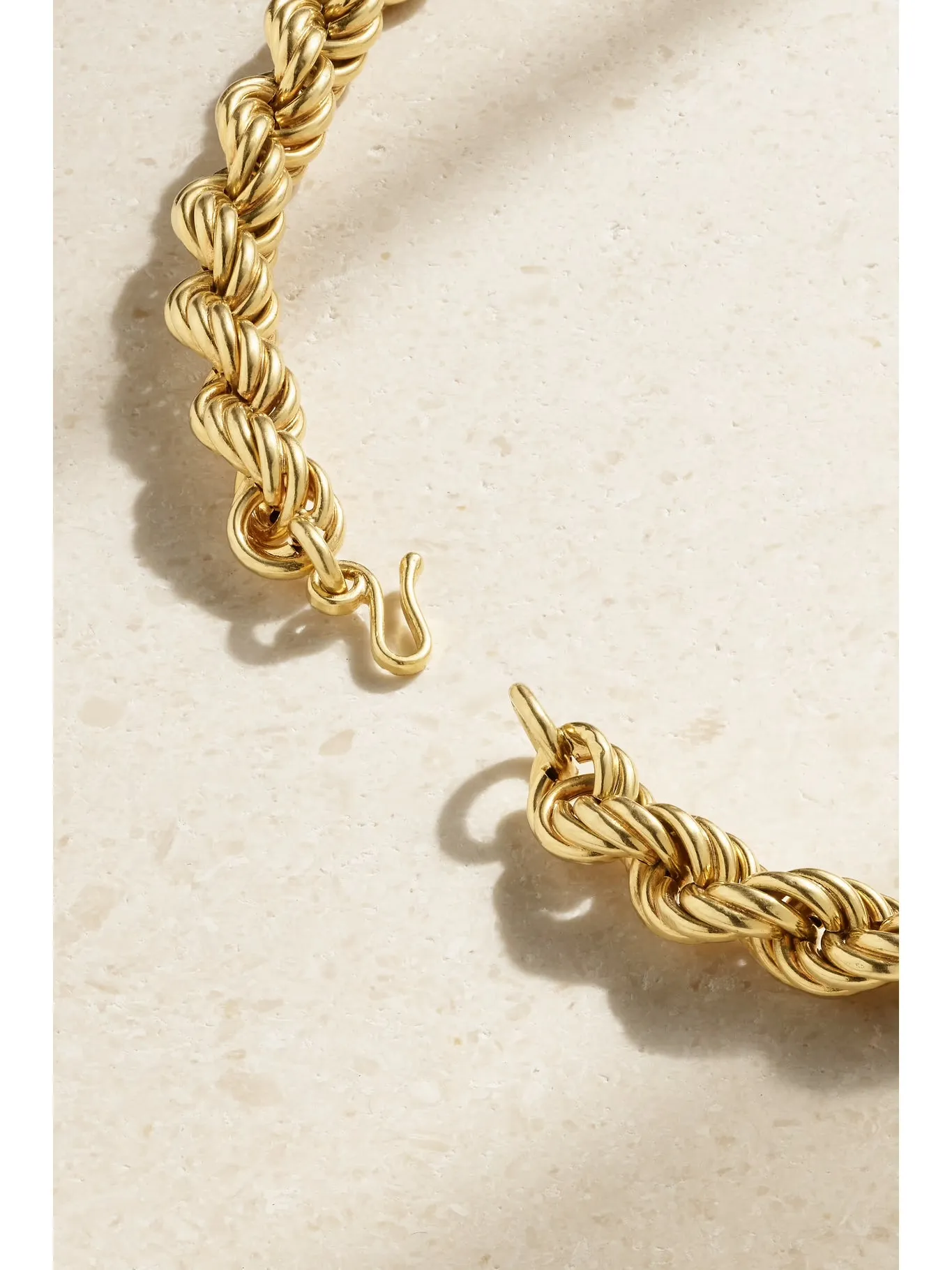 VINTAGE 18K GOLD ROPE CHAIN NECKLACE C. 1980s sold by Stephanie Windsor product image thumbnail 5