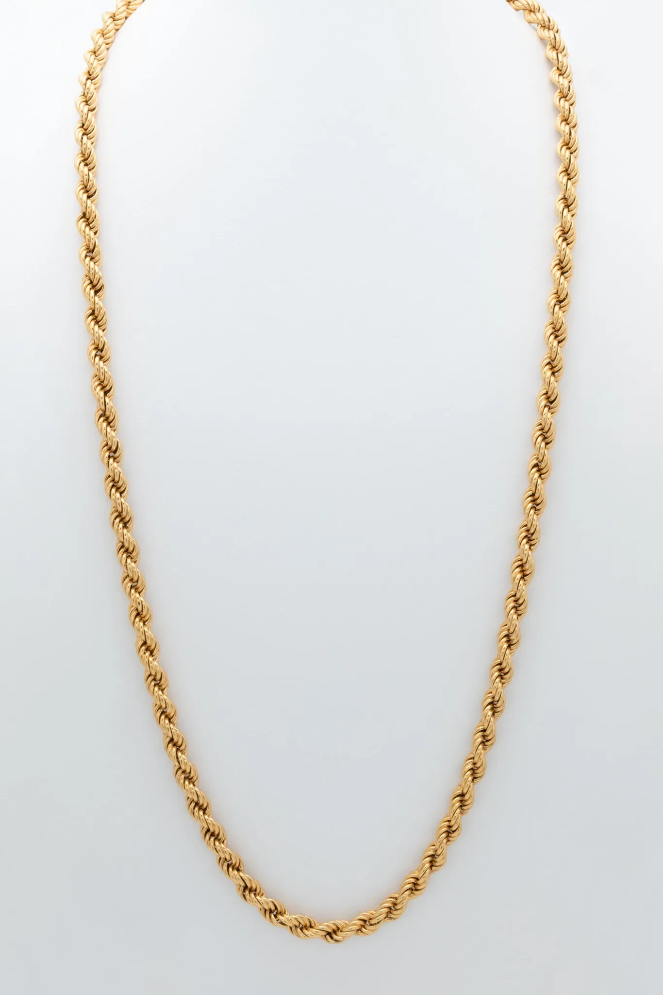 VINTAGE 18K GOLD ROPE CHAIN NECKLACE C. 1980s sold by Stephanie Windsor product image thumbnail 2
