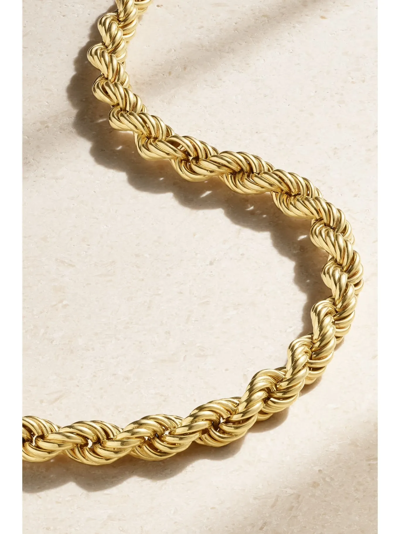 VINTAGE 18K GOLD ROPE CHAIN NECKLACE C. 1980s sold by Stephanie Windsor product image thumbnail 4