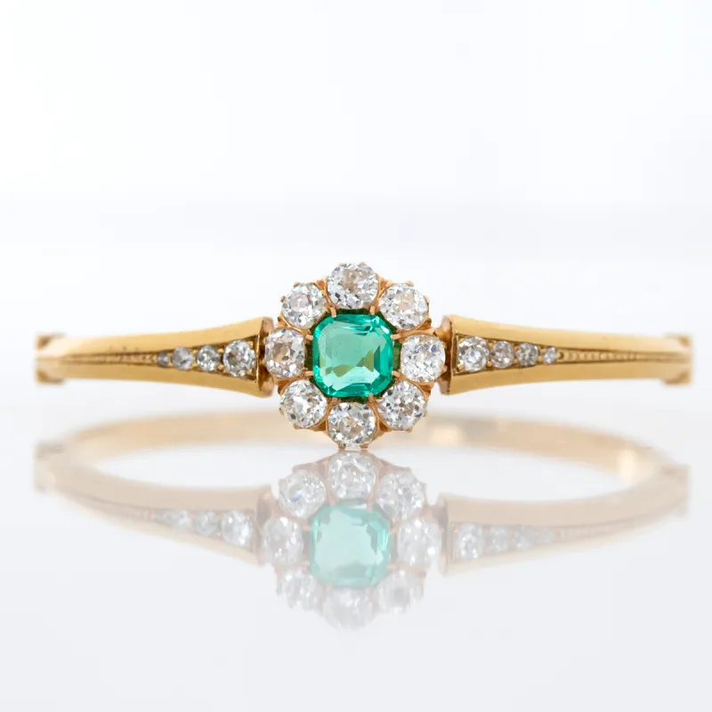 COLOMBIAN EMERALD VICTORIAN BRACELET c.1880s sold by Stephanie Windsor