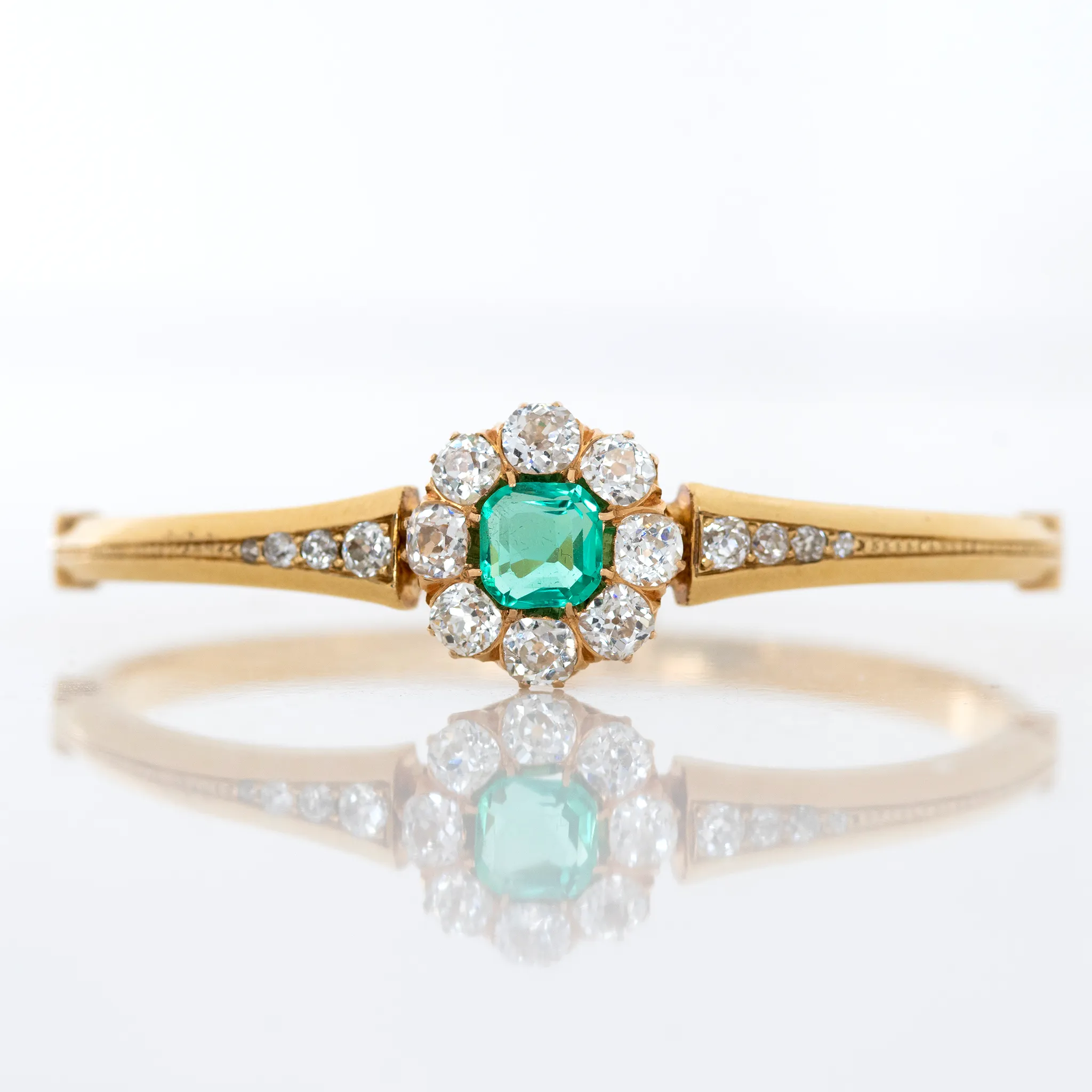 COLOMBIAN EMERALD VICTORIAN BRACELET c.1880s sold by Stephanie Windsor