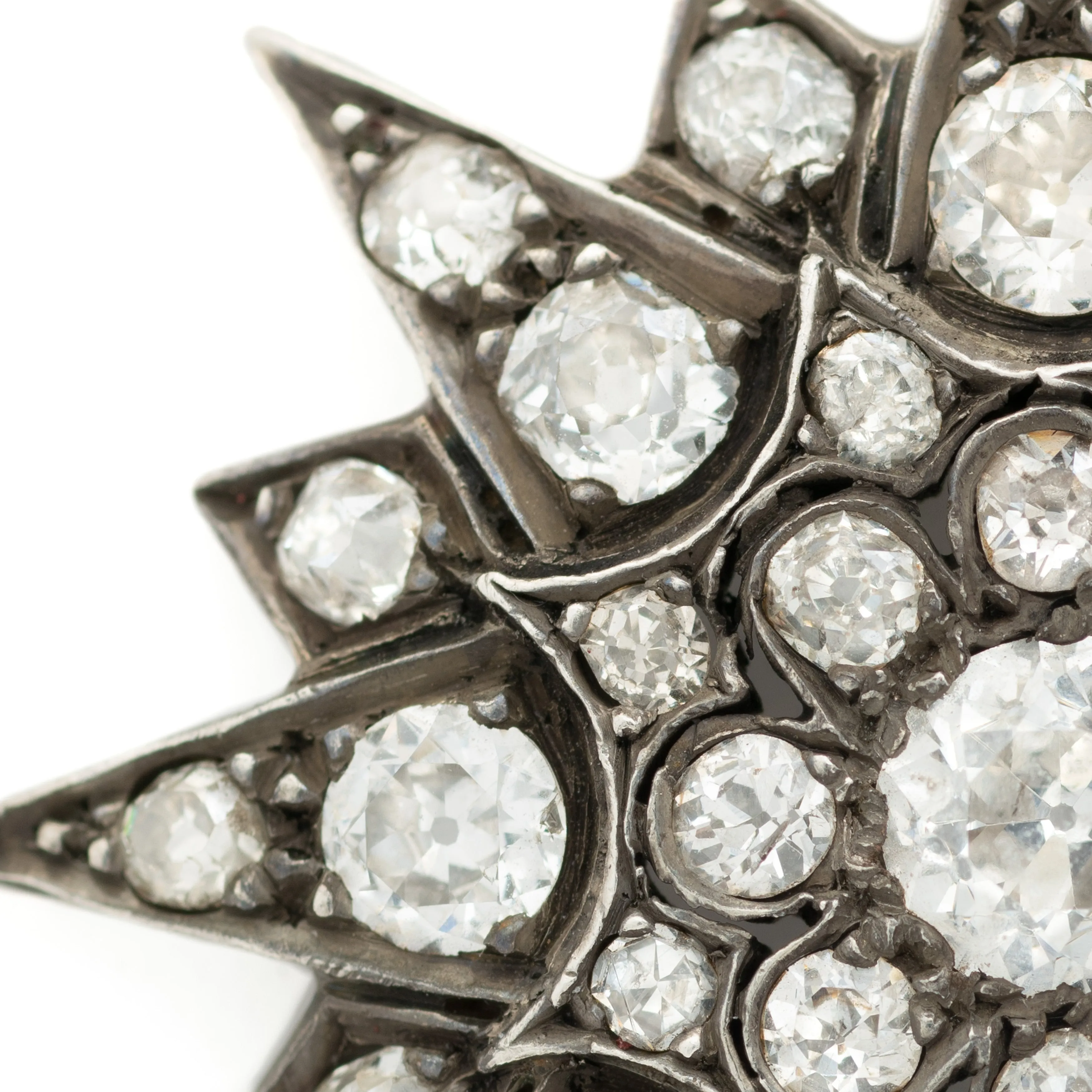 VICTORIAN CLUSTER EARRINGS c.1850s sold by Stephanie Windsor product image thumbnail 3