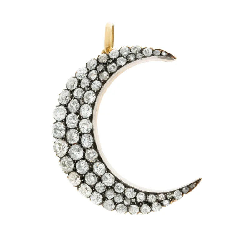 VICTORIAN CRESCENT MOON CHARM c.1860s sold by Stephanie Windsor