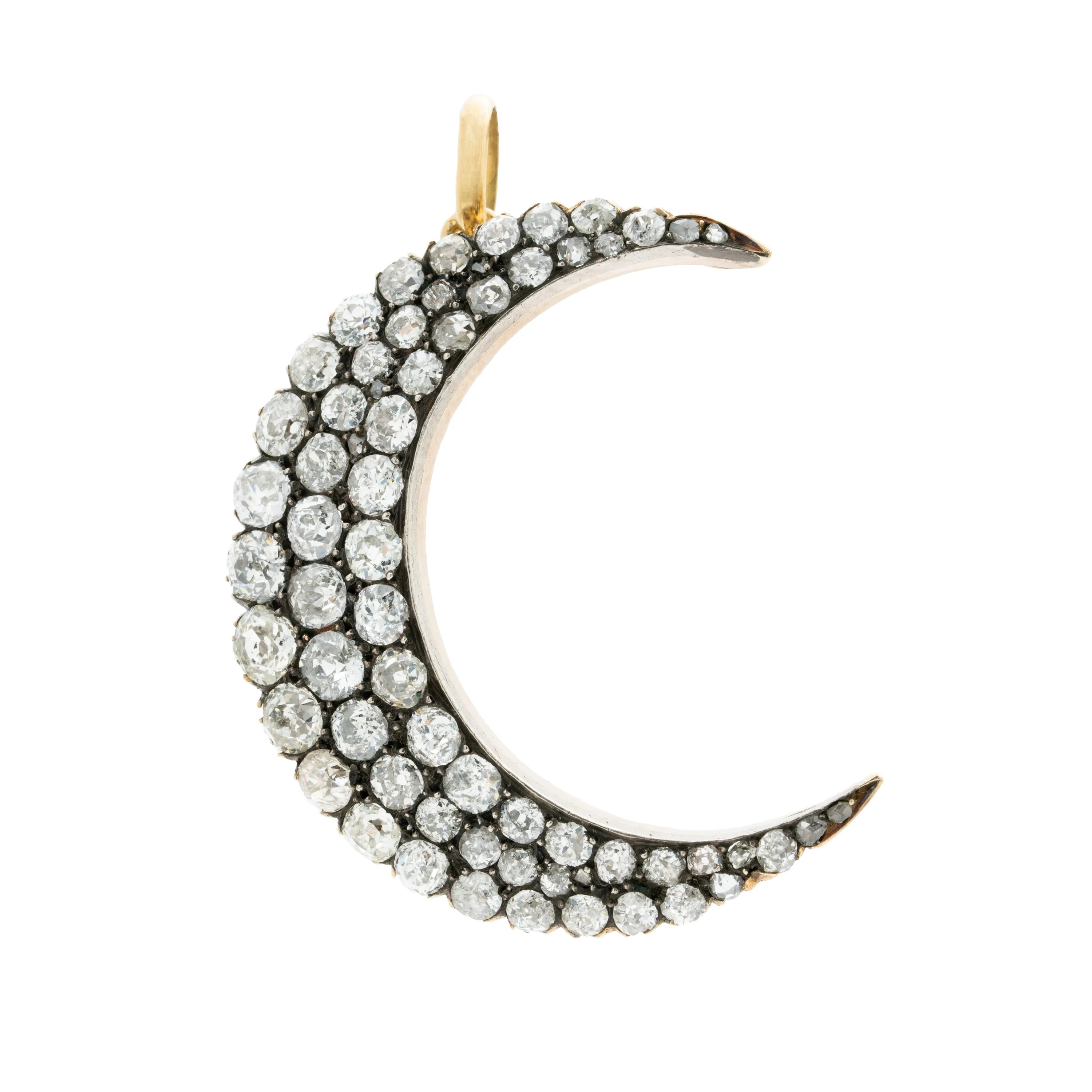 VICTORIAN CRESCENT MOON CHARM c.1860s sold by Stephanie Windsor