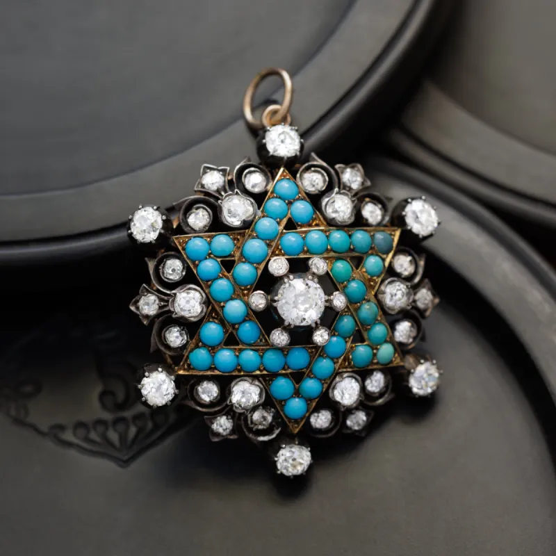 VICTORIAN STAR OF DAVID PENDANT c.1850s sold by Stephanie Windsor