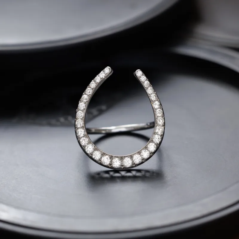 18k DIAMOND HORSESHOE RING sold by Stephanie Windsor