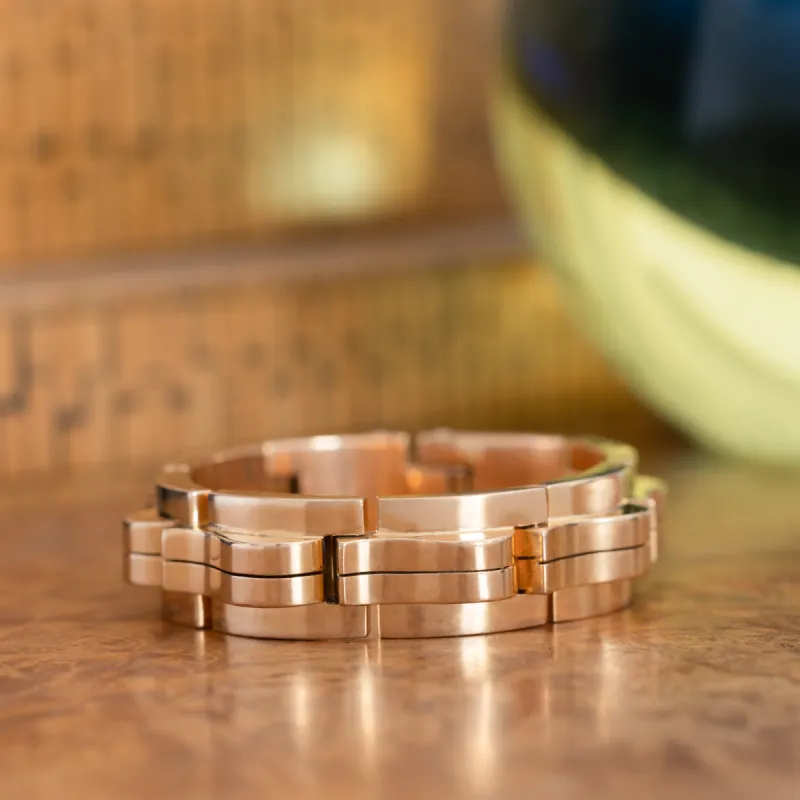 RETRO FRENCH 18 KARAT TANK BRACELET sold by Stephanie Windsor