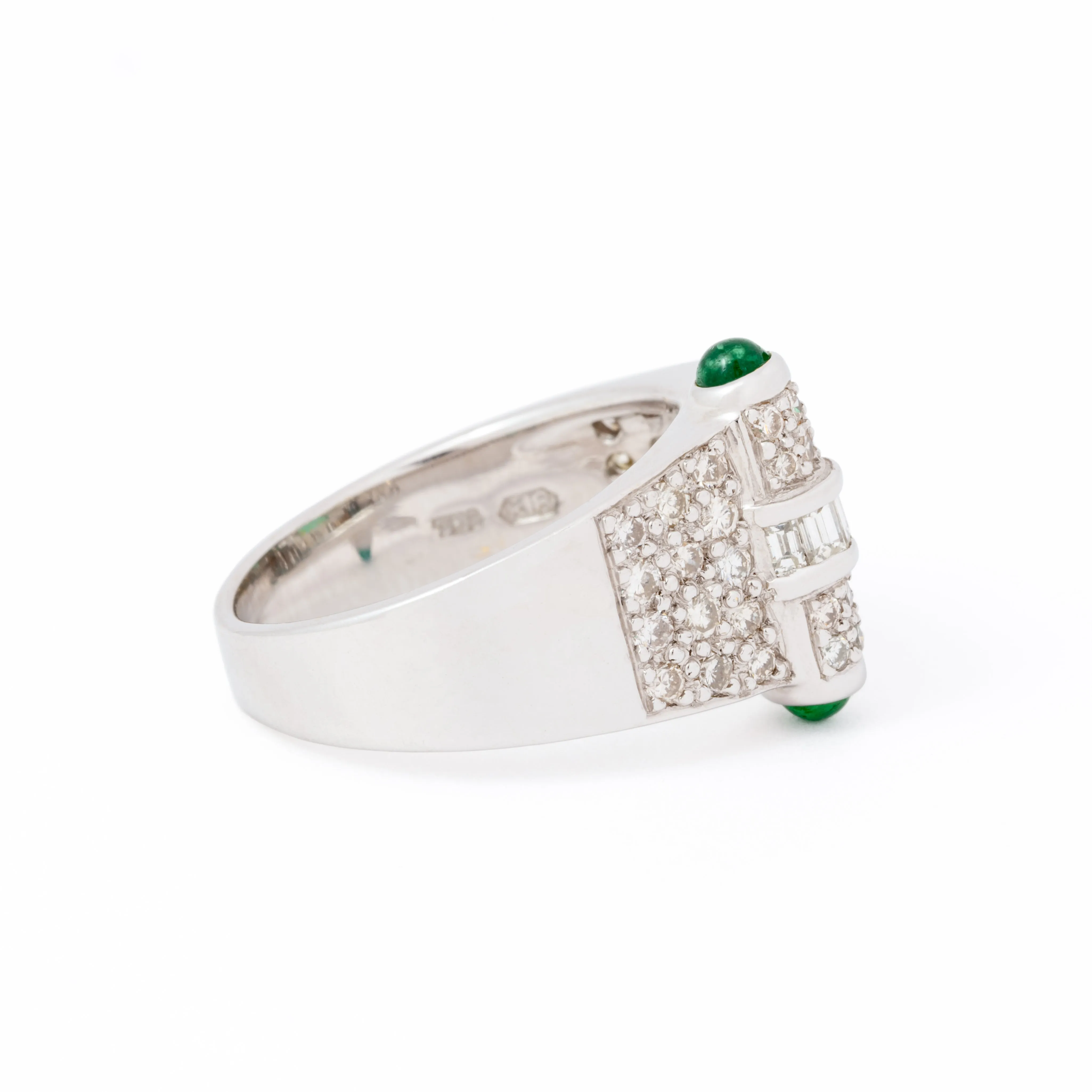 DIAMOND EMERALD TANK RING sold by Stephanie Windsor product image thumbnail 4
