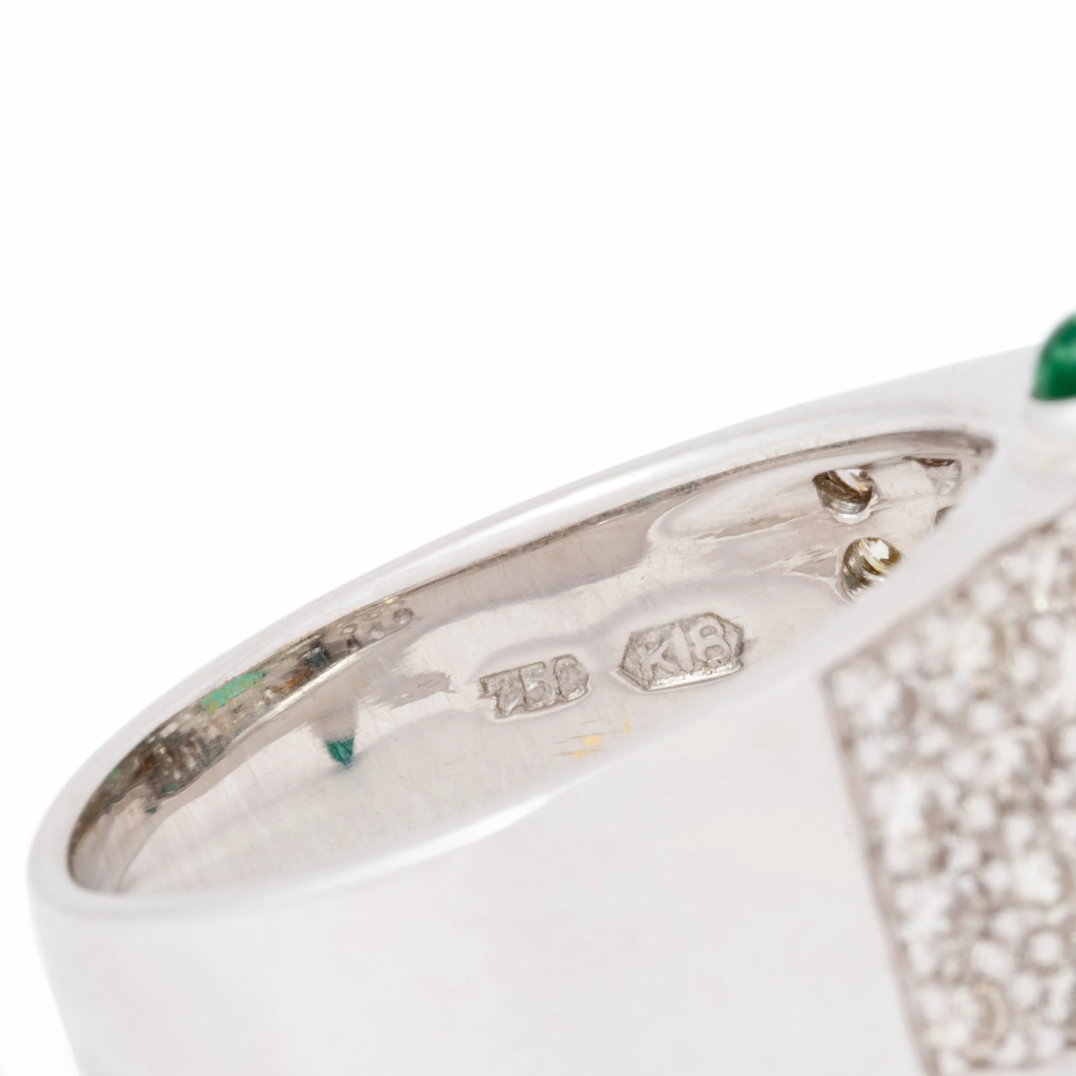 DIAMOND EMERALD TANK RING sold by Stephanie Windsor product image thumbnail 5