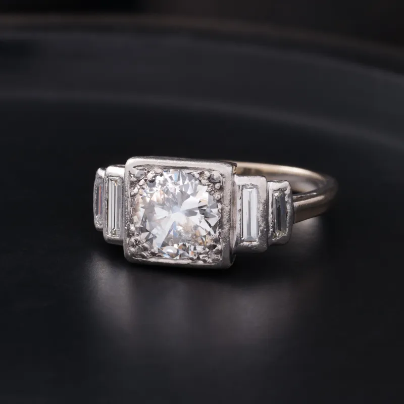 ART DECO PLATINUM ENGAGEMENT RING sold by Stephanie Windsor