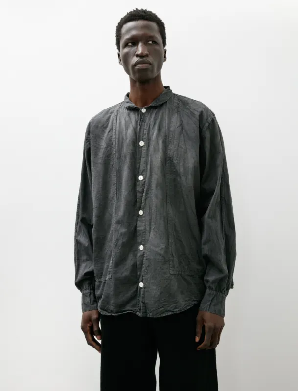 439 Stole Pocket Butterfly Shirt Thunderbolt Cotton Cambric Chestnut Dyed made by Tender
