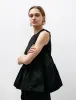 Asta Top with Ruffled Hem Black sold by SHOP NEIGHBOR
