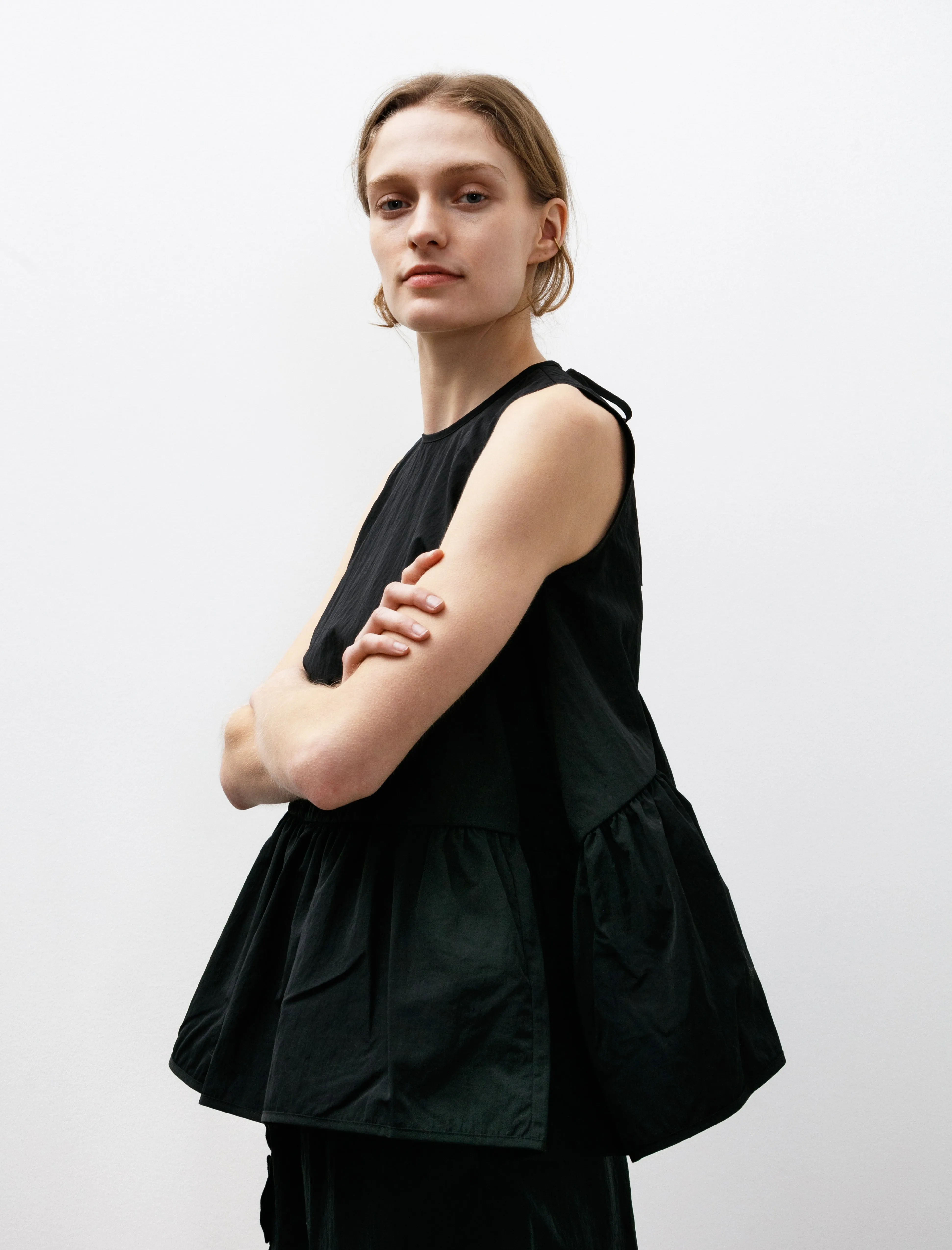 Asta Top with Ruffled Hem Black sold by SHOP NEIGHBOR product image thumbnail 3