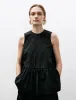 Asta Top with Ruffled Hem Black sold by SHOP NEIGHBOR