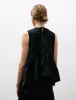 Asta Top with Ruffled Hem Black sold by SHOP NEIGHBOR