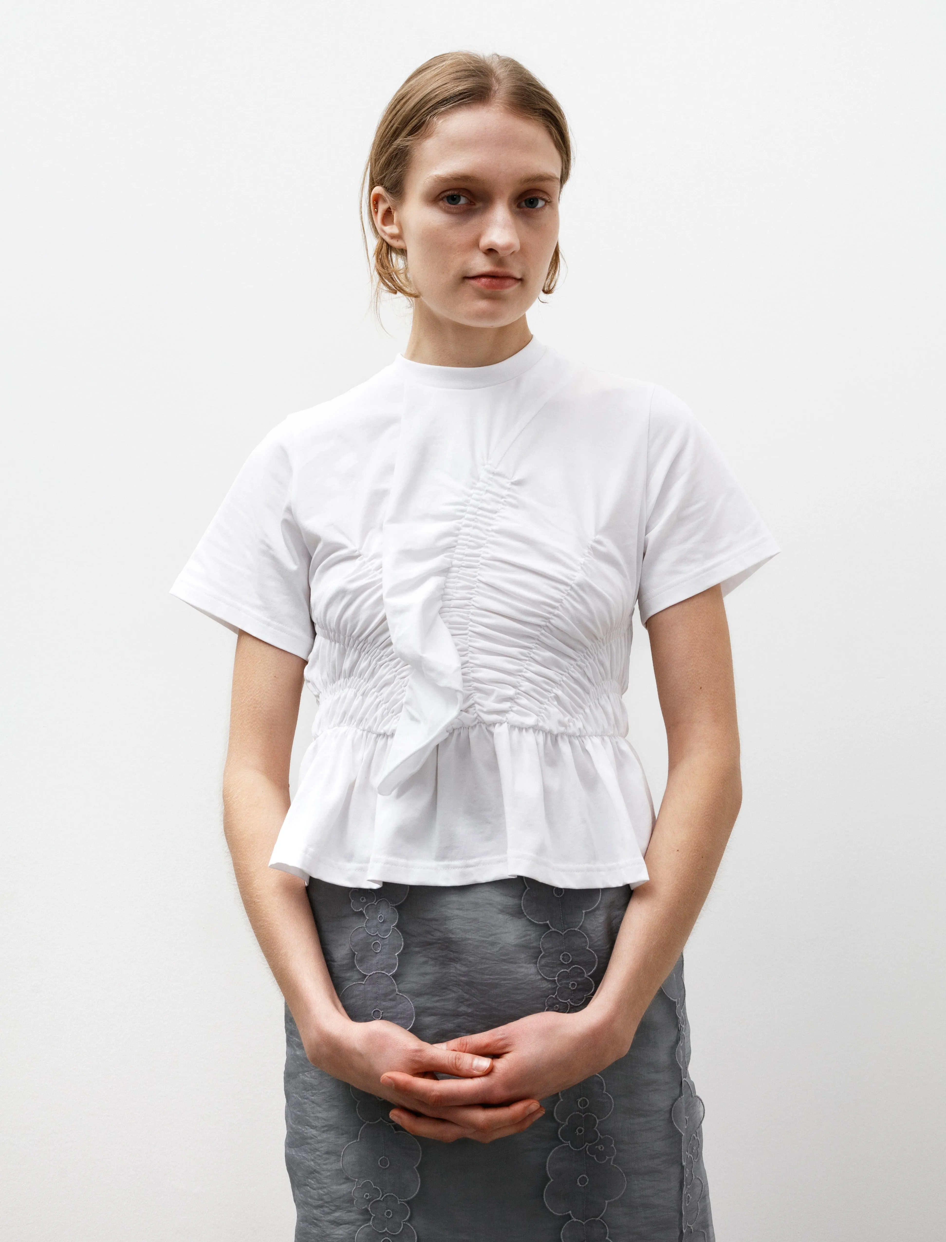 Ace Ruffled T-Shirt White sold by SHOP NEIGHBOR