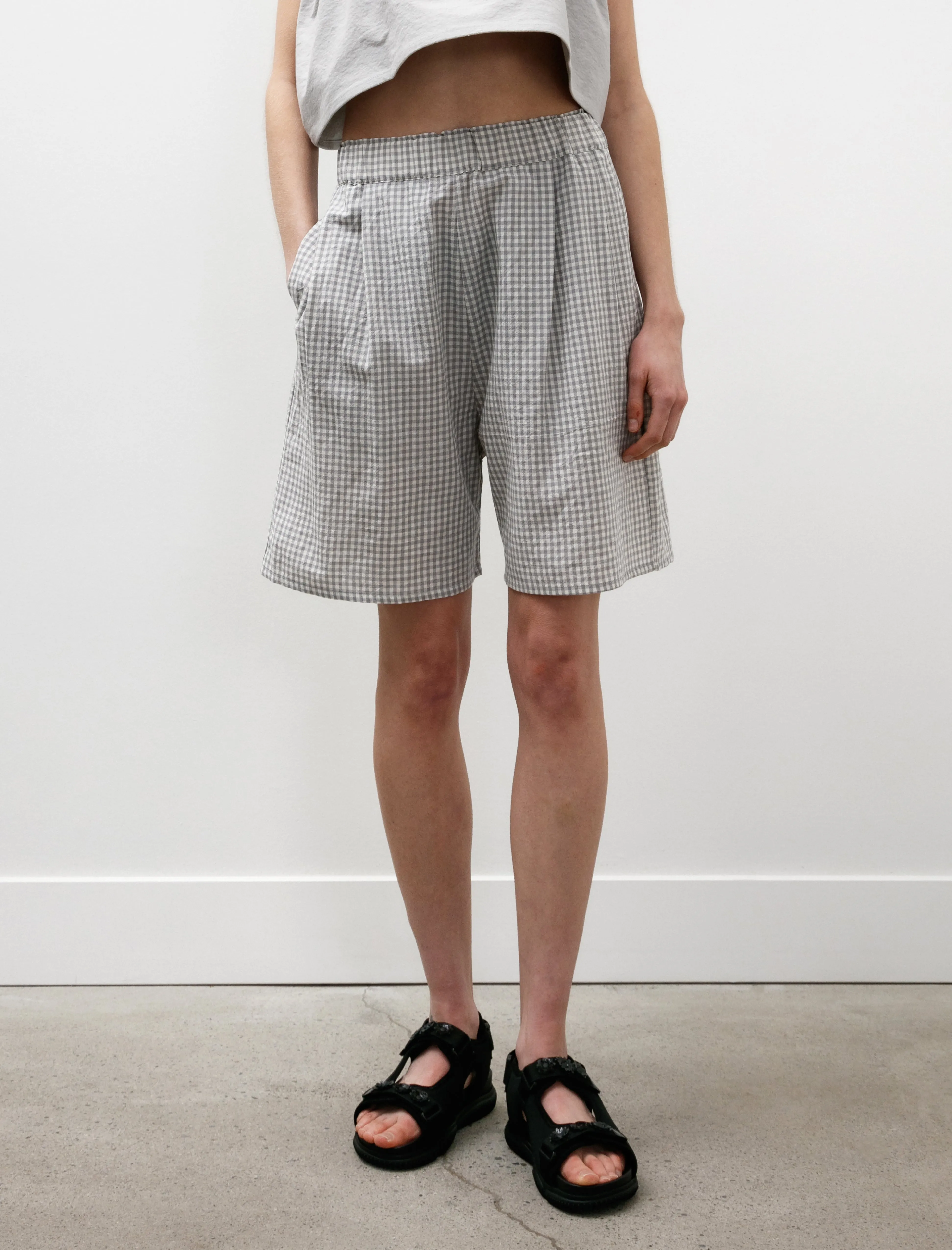 Lucy Shorts Grey Check sold by SHOP NEIGHBOR product image thumbnail 2