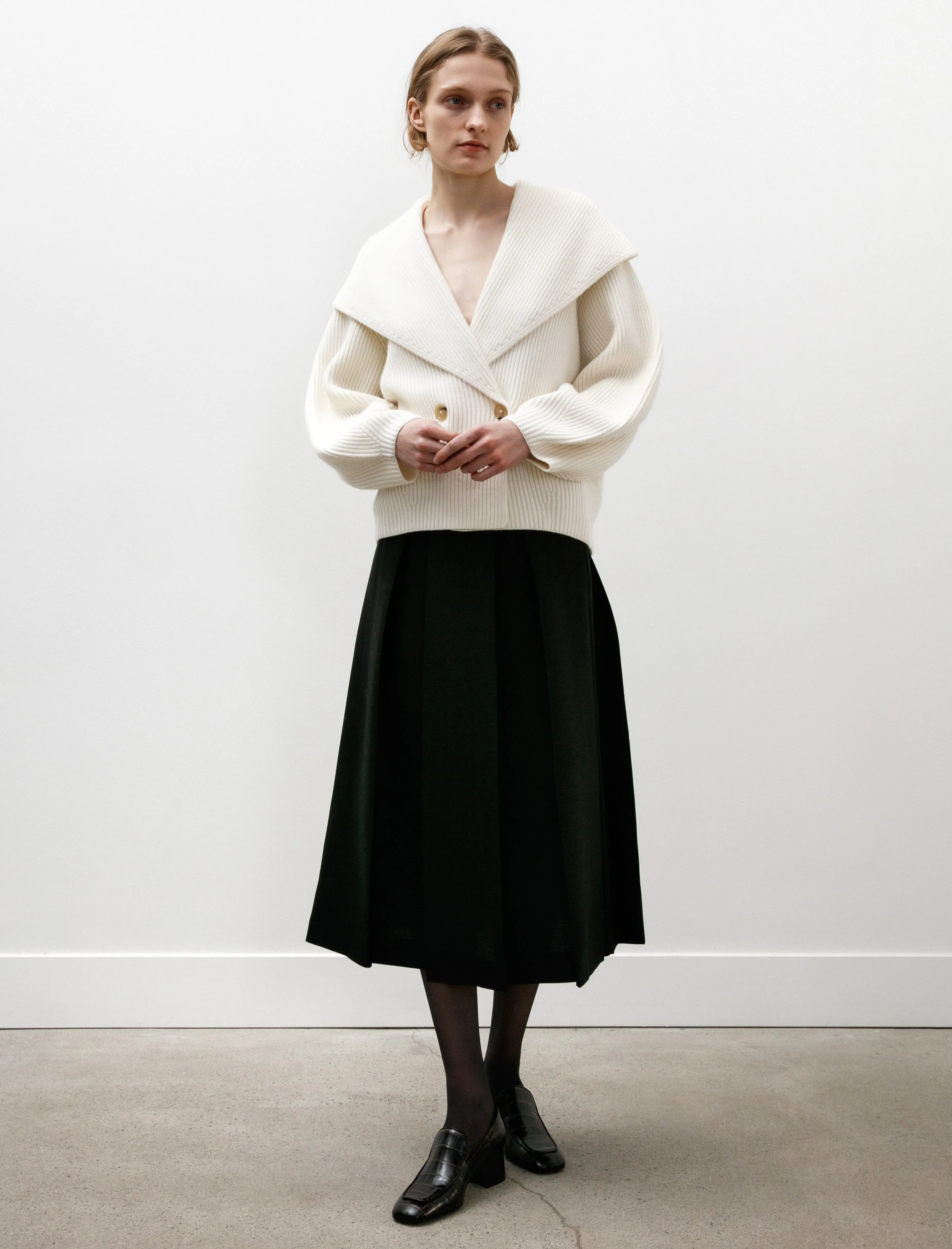 Shawl Lapel Cardigan Milk sold by SHOP NEIGHBOR