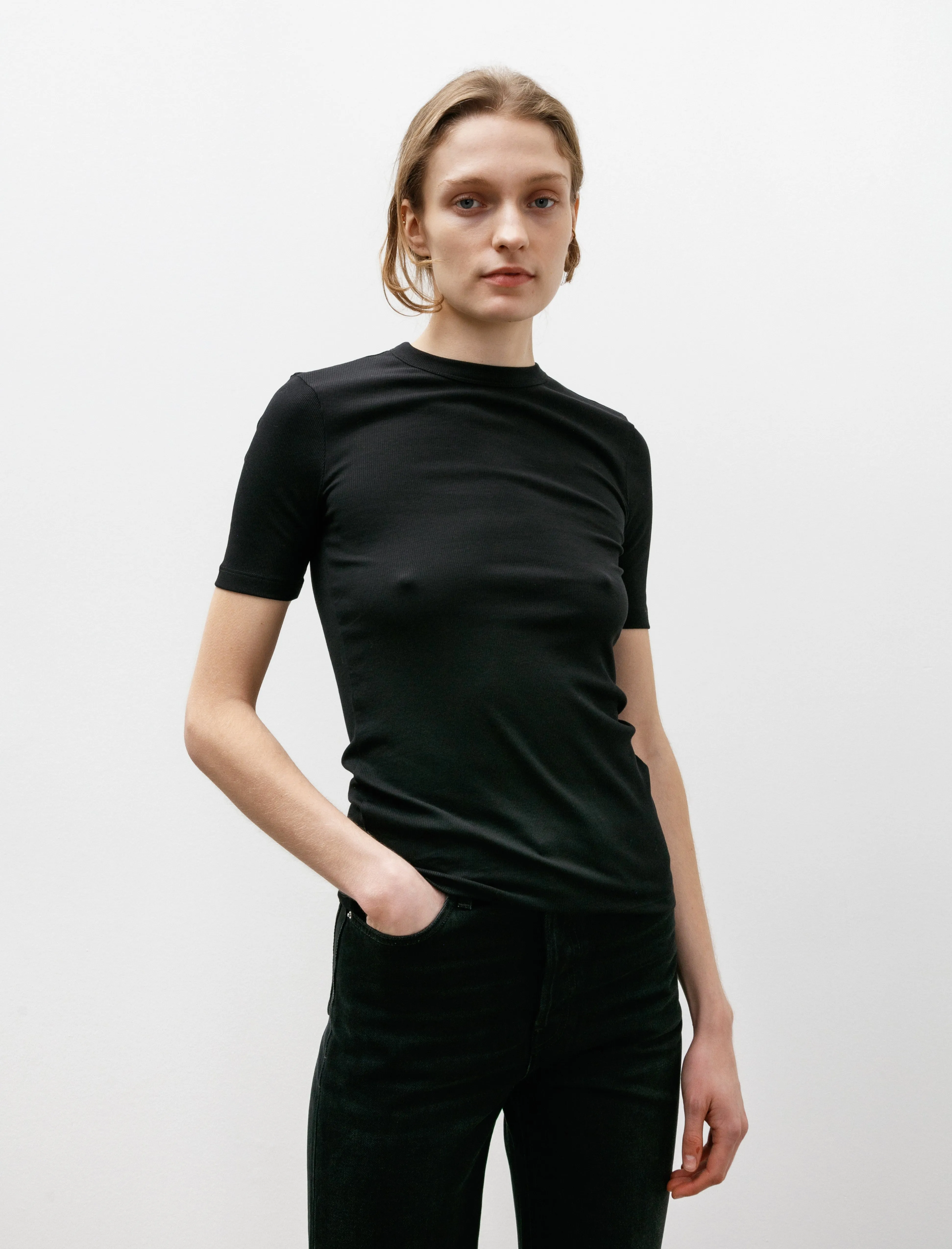 Classic Rib Tee Black sold by SHOP NEIGHBOR