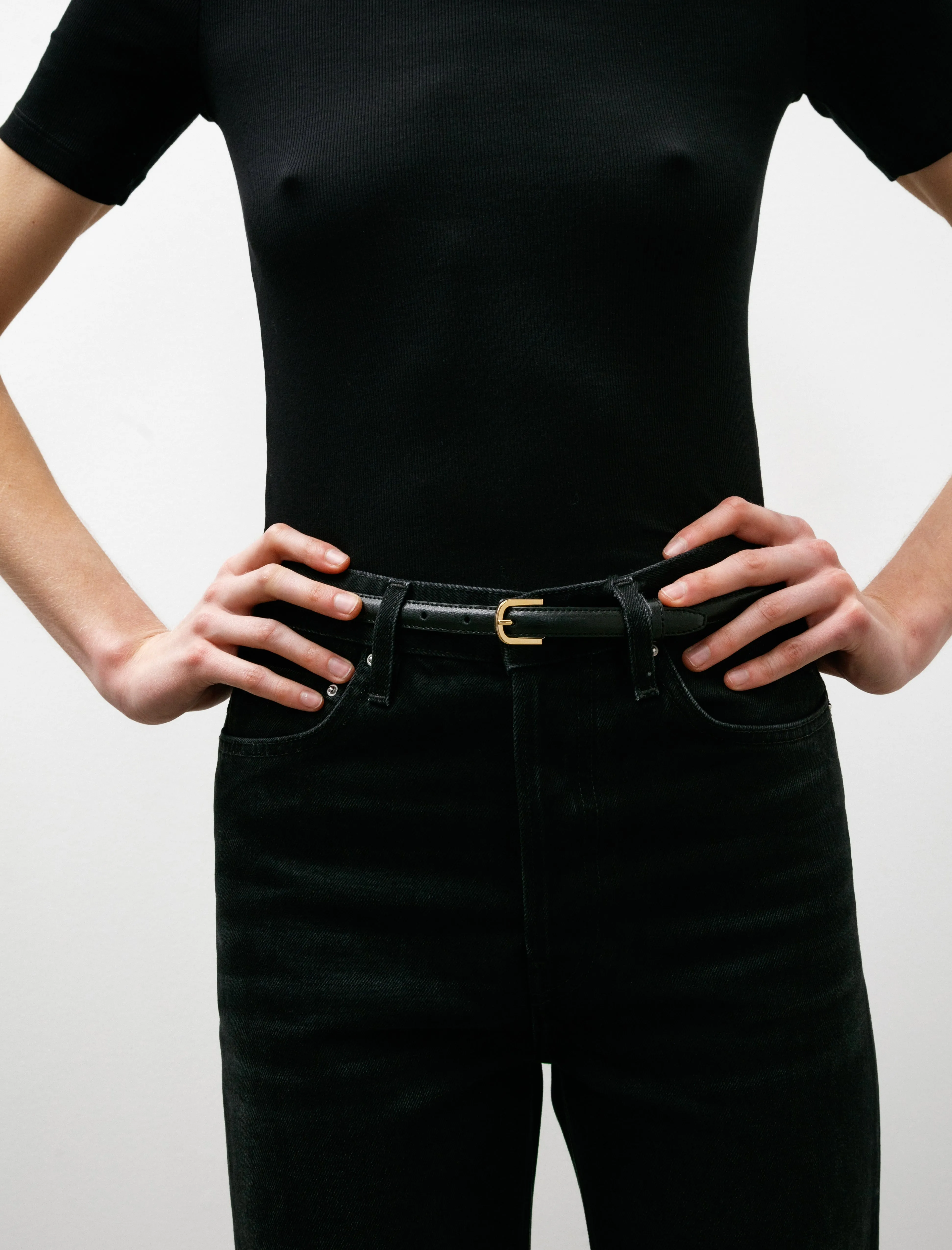 Thin Trouser Belt Palmellata Black sold by SHOP NEIGHBOR product image thumbnail 2