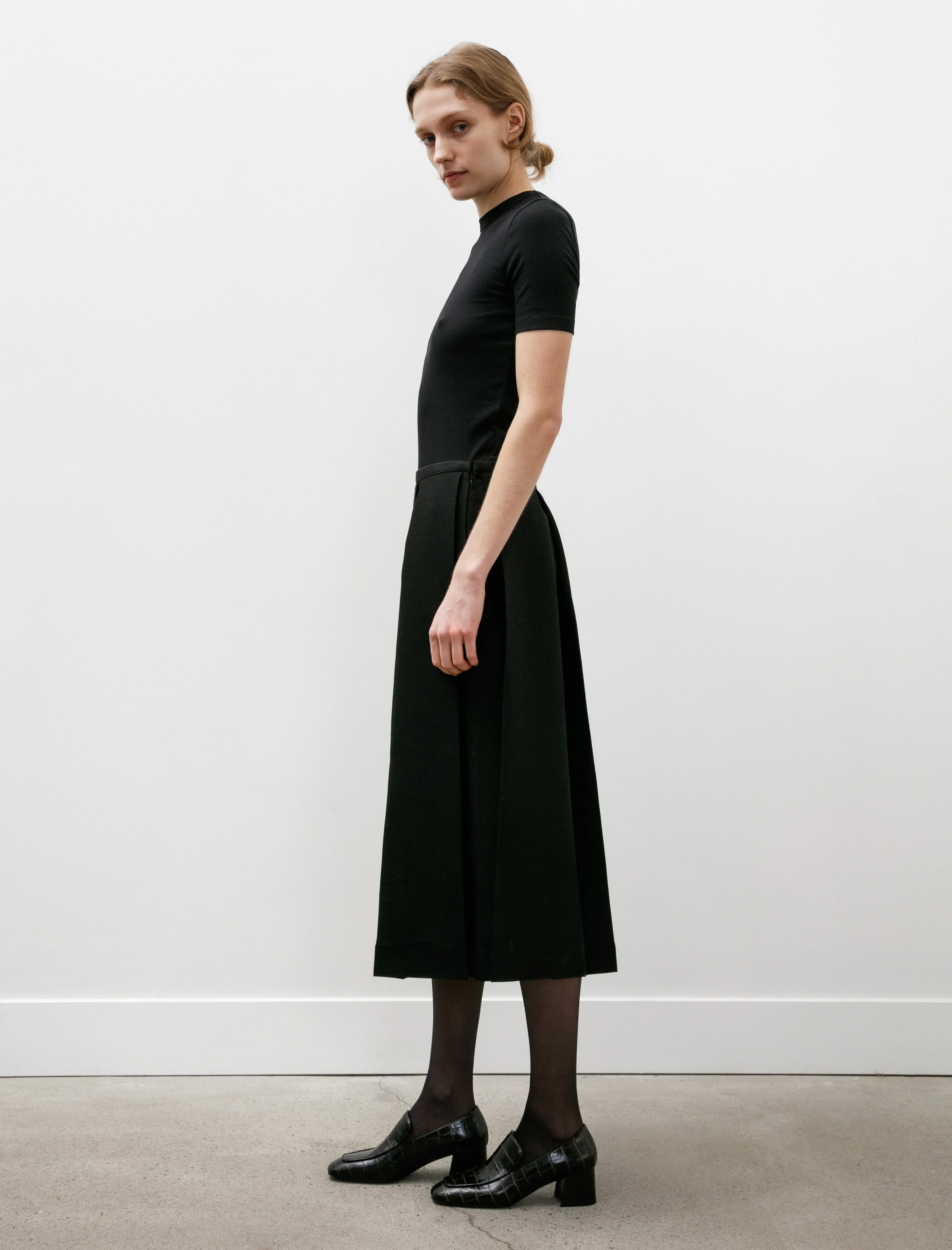 Wool Silk Twinflower Skirt Black sold by SHOP NEIGHBOR product image thumbnail 2