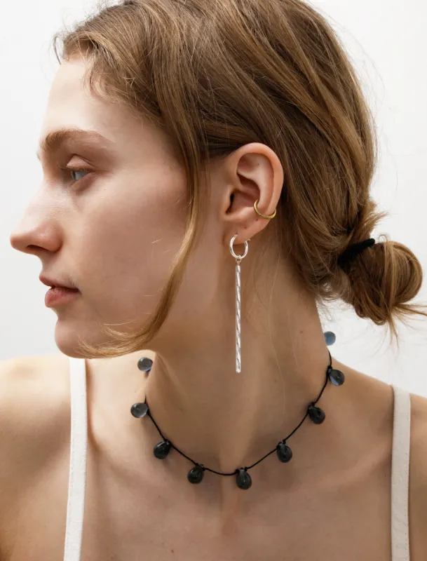 Rod Earrings Twisted Silver sold by SHOP NEIGHBOR