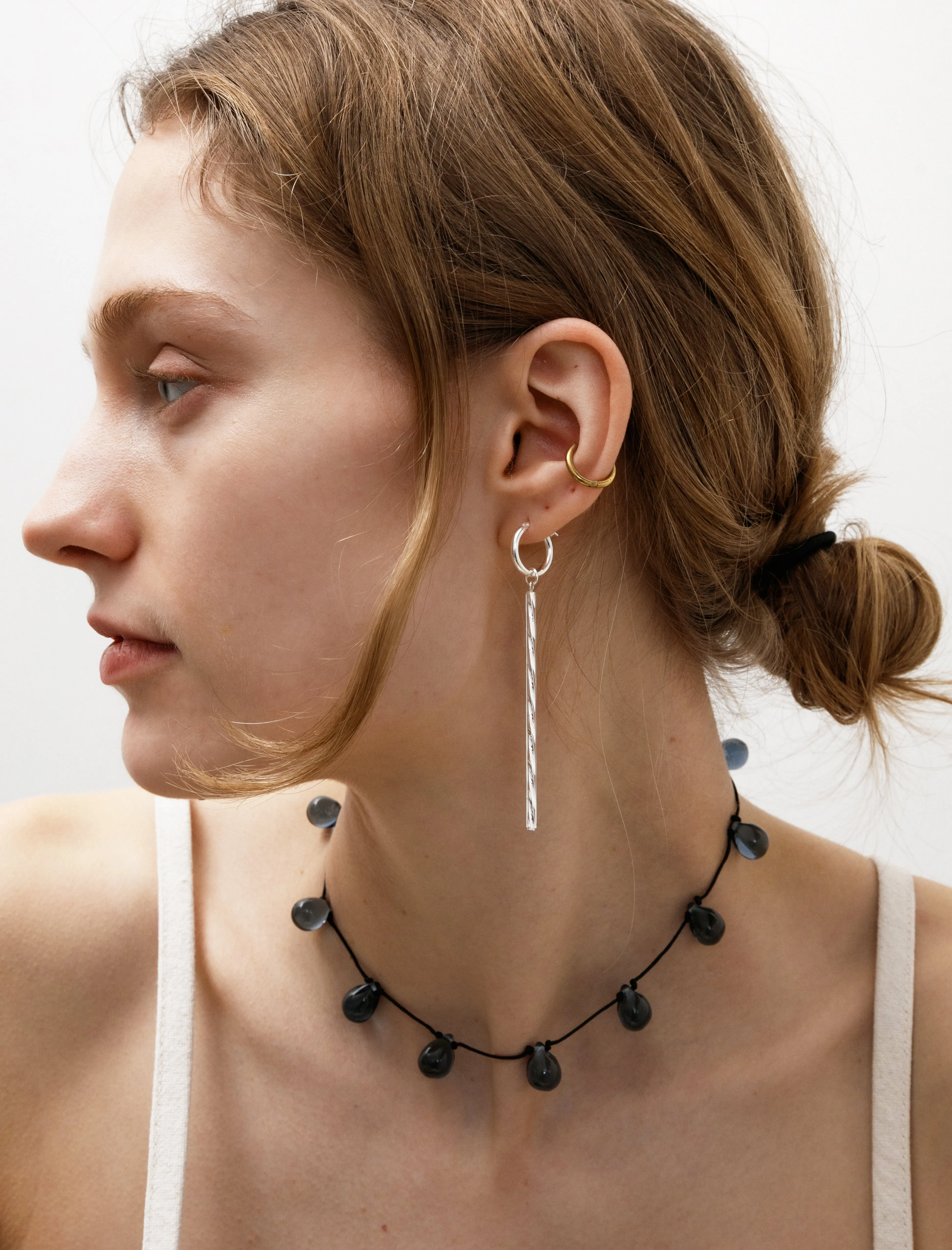 Rod Earrings Twisted Silver sold by SHOP NEIGHBOR