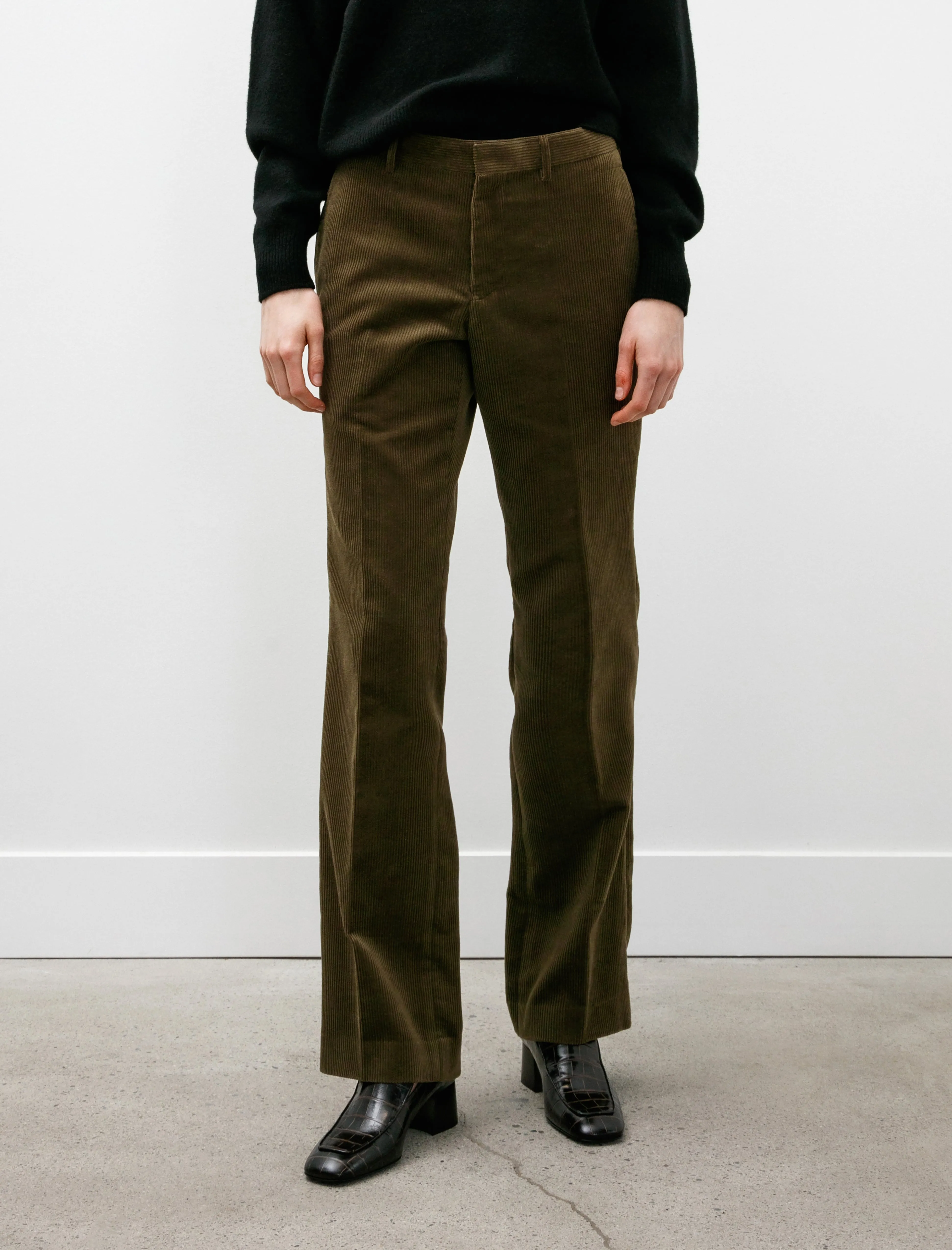 Corduroy Piped Stem Pants Khaki sold by SHOP NEIGHBOR