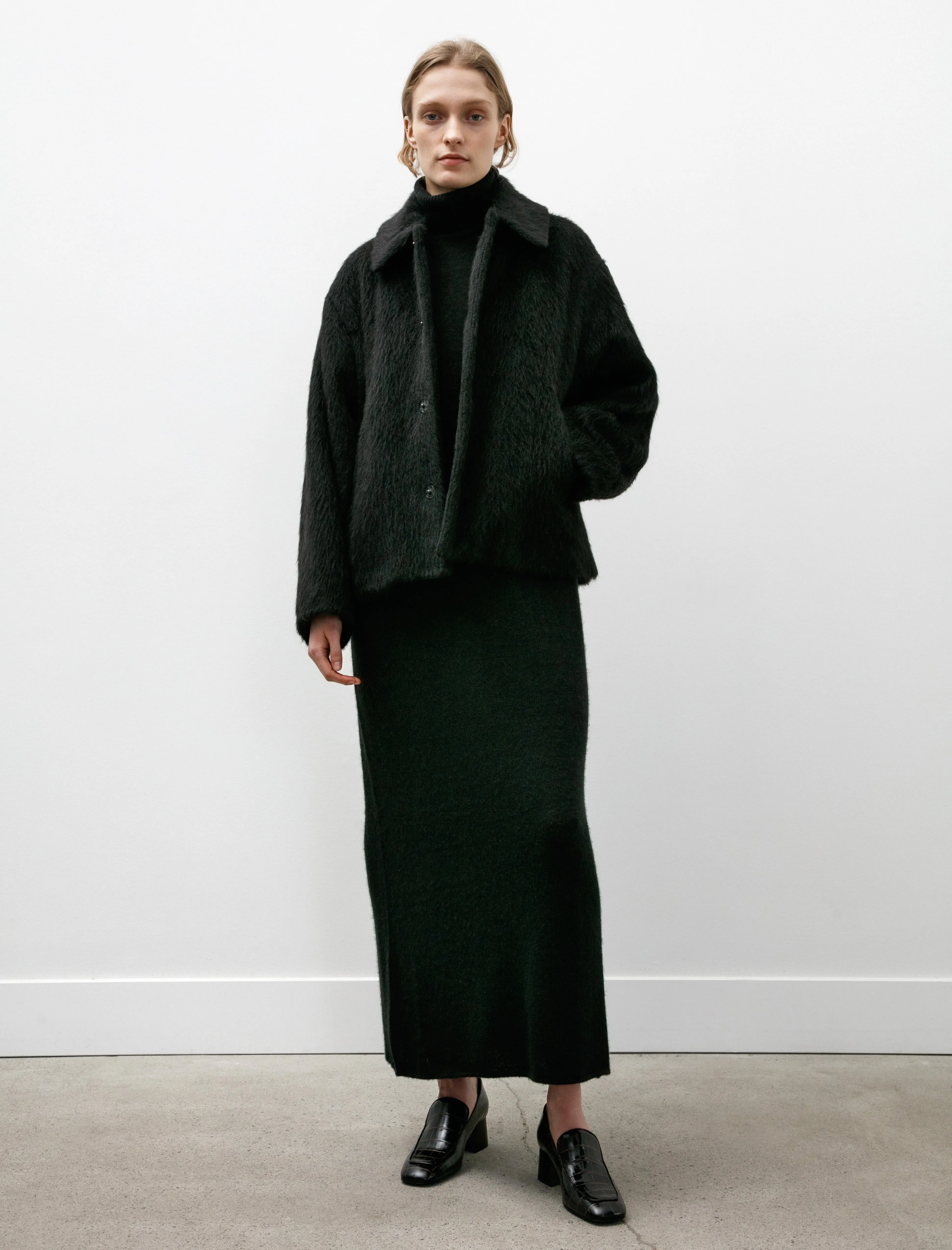 Camel Shaggy Blouson Black sold by SHOP NEIGHBOR