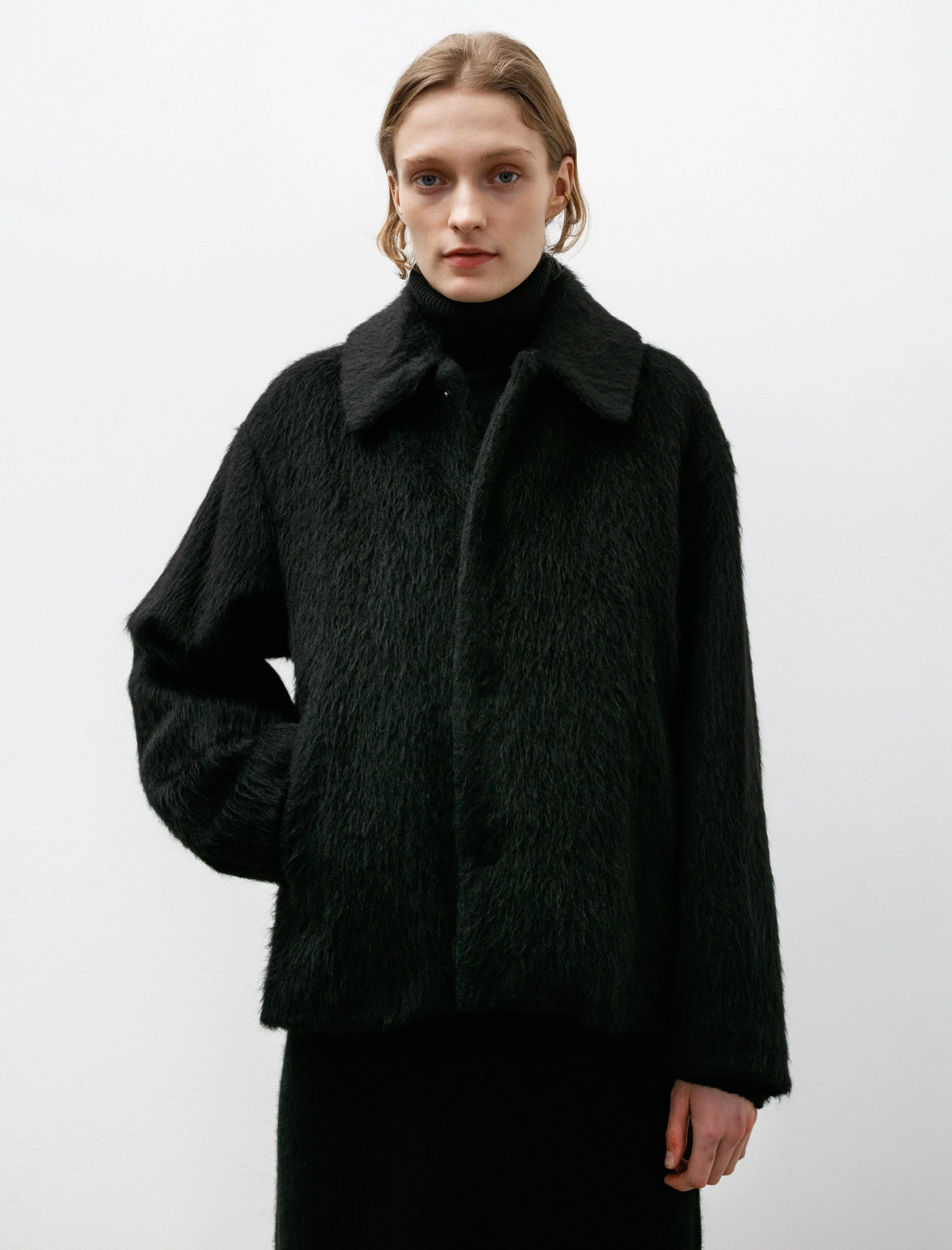 Camel Shaggy Blouson Black sold by SHOP NEIGHBOR product image thumbnail 2