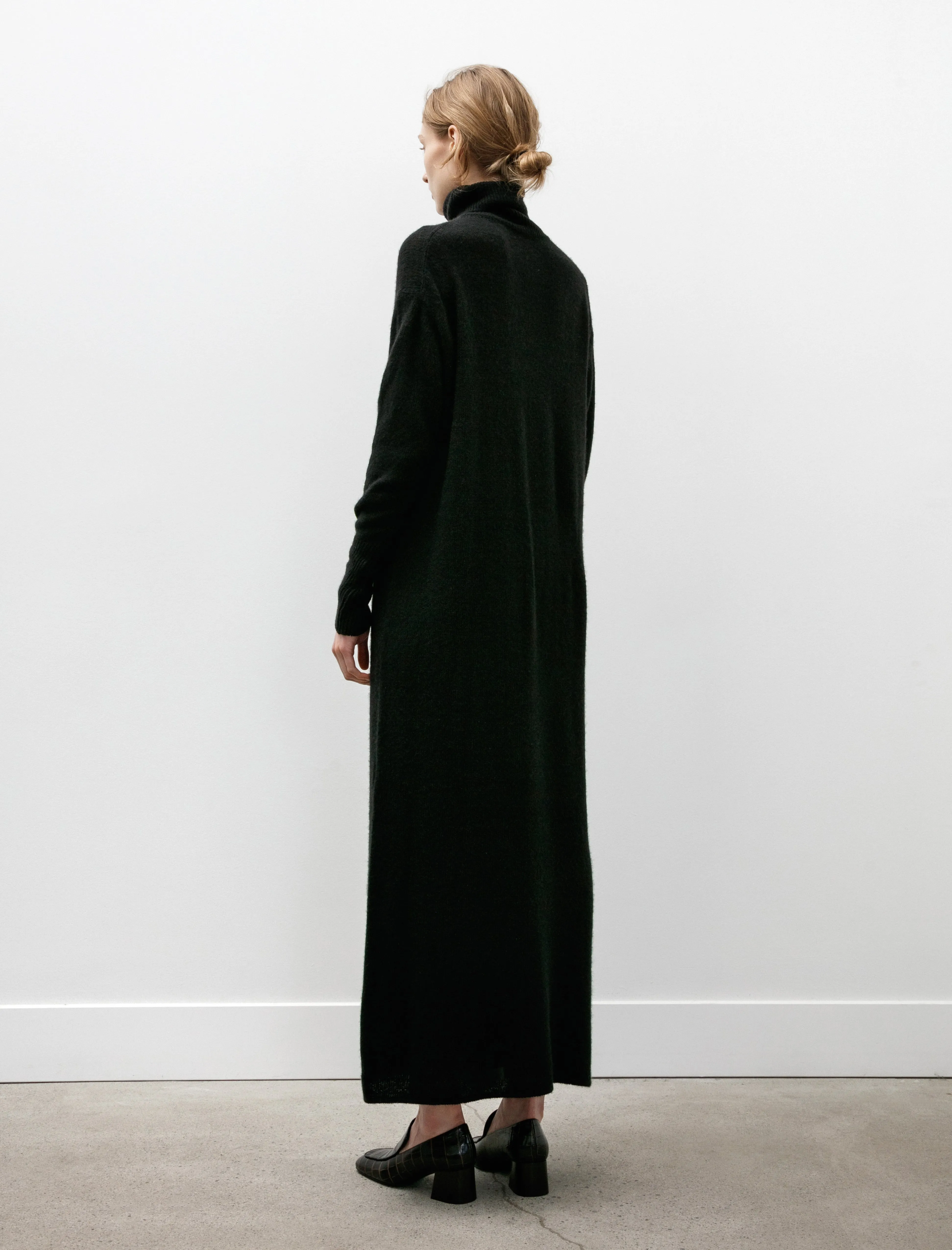 Garment Dyed Cashmere Turtleneck Knit Dress Black sold by SHOP NEIGHBOR product image thumbnail 4